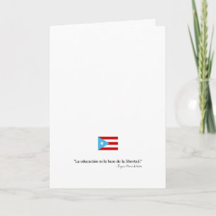 Tarjeta de Graduación Boricua - Bandera de Puerto 
