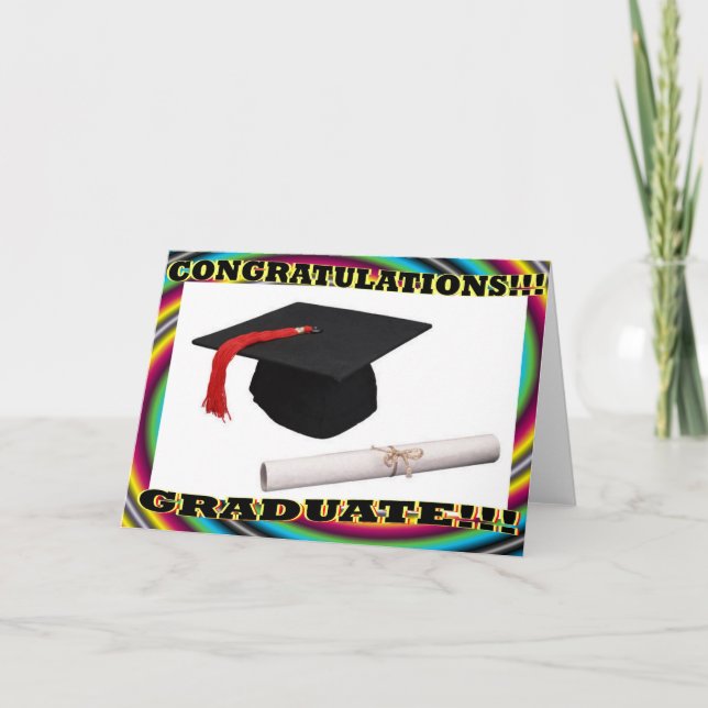 Tarjeta de graduación-Cap y Diploma (Anverso)