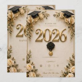 Tarjeta de Graduación Clase 2026 Reserva la Fecha
