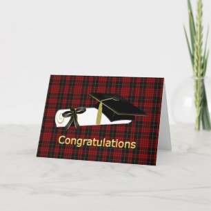 Tarjeta de graduación clásica MacQueen Plaid