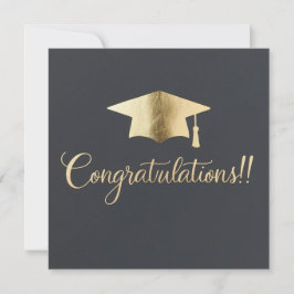 Tarjeta de graduación clásica y elegante
