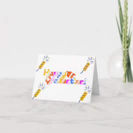Tarjeta de graduación colorida