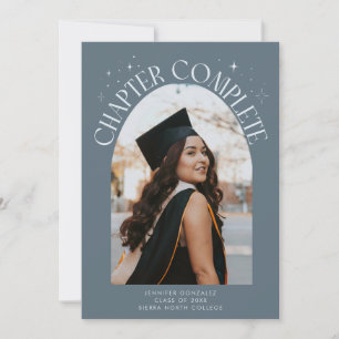 Tarjeta de graduación con foto de marco arqueado a