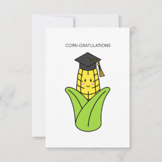 Tarjeta de graduación con juego de palabras