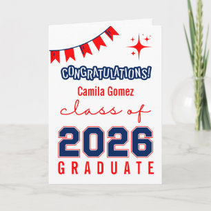 Tarjeta de graduación con mensaje personalizado az