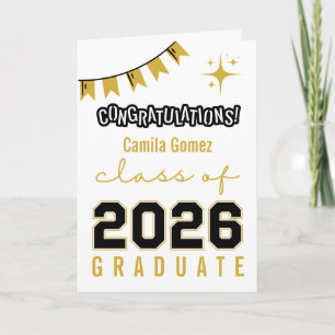 Tarjeta de graduación con mensaje personalizado en