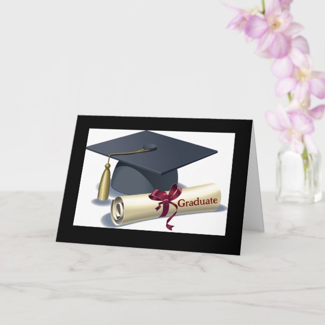 Tarjeta de graduación cristiana (Orquídea)
