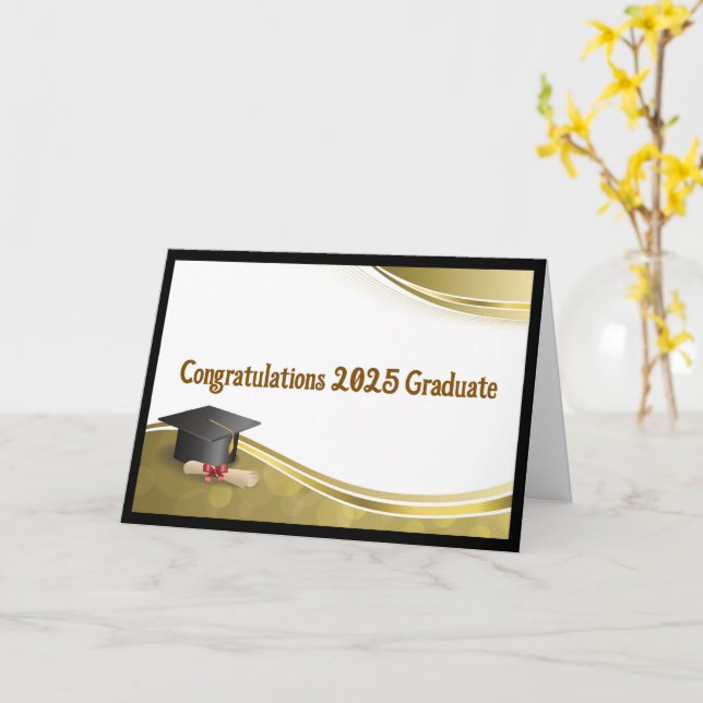 Tarjeta de graduación cristiana (flor amarilla)