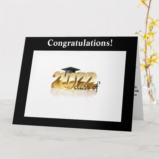 Tarjeta de graduación cristiana (flor amarilla)