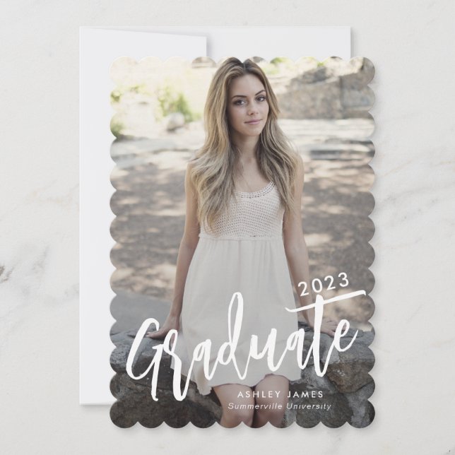 Tarjeta de graduación de 2 fotografías (Anverso)