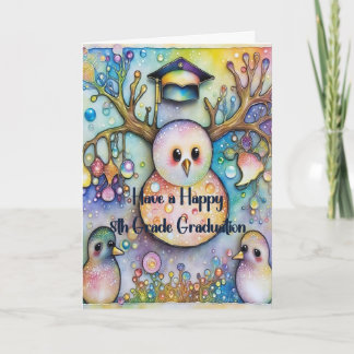 Tarjeta de graduación de 8vo grado de muñeco de ni