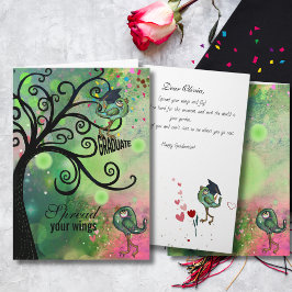 Tarjeta de graduación de árbol de remolino caprich