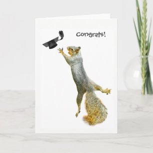 Tarjeta de graduación de ardilla