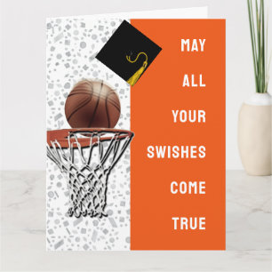 Tarjeta de graduación de baloncesto