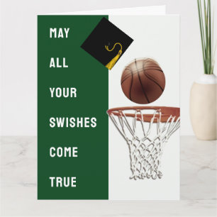 Tarjeta de graduación de baloncesto