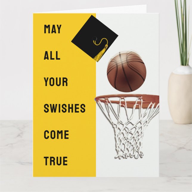 Tarjeta de graduación de baloncesto (Anverso)