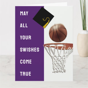 Tarjeta de graduación de baloncesto