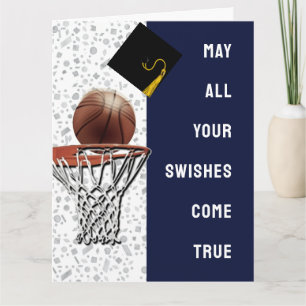 Tarjeta de graduación de baloncesto