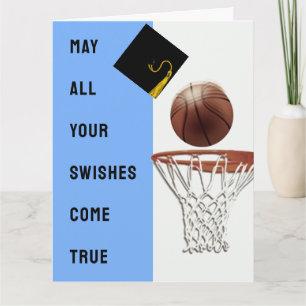 Tarjeta de graduación de baloncesto