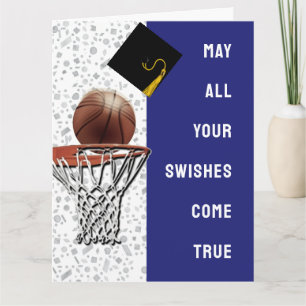 Tarjeta de graduación de baloncesto