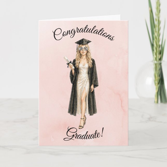Tarjeta de Graduación de Chica 2026 (Anverso)