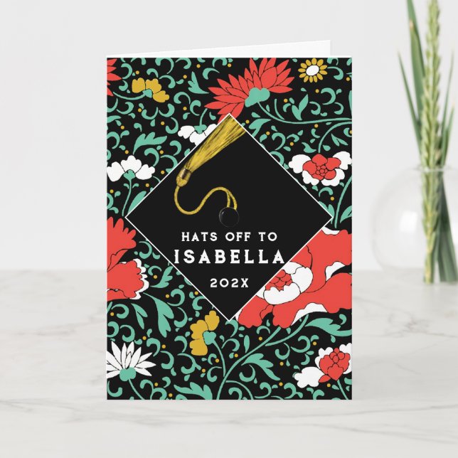 Tarjeta de graduación de Chica adolescente (Anverso)