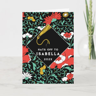 Tarjeta de graduación de Chica adolescente