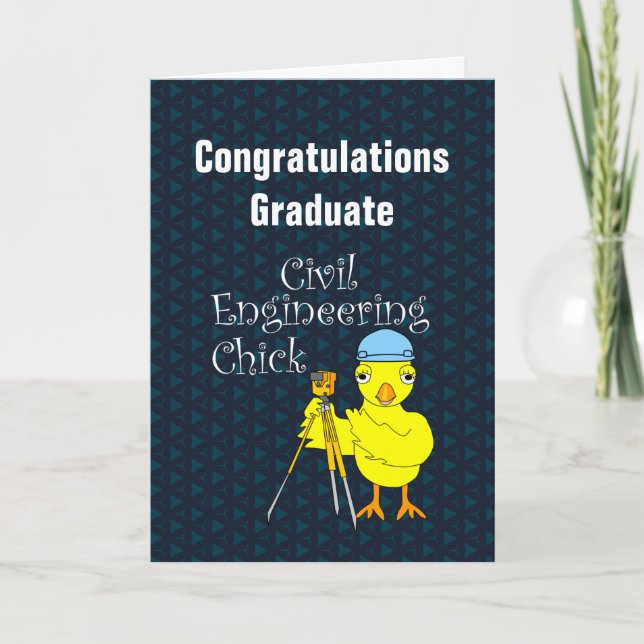 Tarjeta de graduación de Chick de Ingeniería Civil (Anverso)