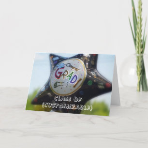 Tarjeta de graduación de CLASE OF (PERSONALIZABLE)
