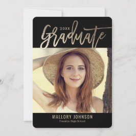 Tarjeta de graduación de color EDITABLE Glimmer ce
