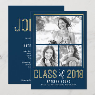 Tarjeta de graduación de color sutil EDITABLE