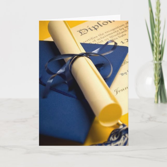 Tarjeta de graduación de diploma (Anverso)