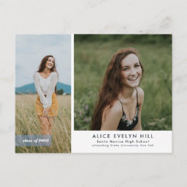 Tarjeta de graduación de doble marco