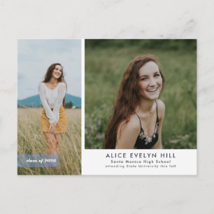 Tarjeta de graduación de doble marco