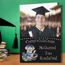 Tarjeta de Graduación de Dos Fotos de Koala