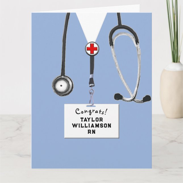 Tarjeta de Graduación de Enfermera (Anverso)