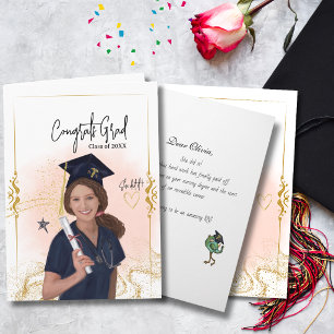Tarjeta de Graduación de Enfermera Registrada   Fo