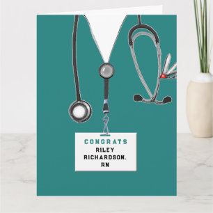 Tarjeta de graduación de enfermera RN