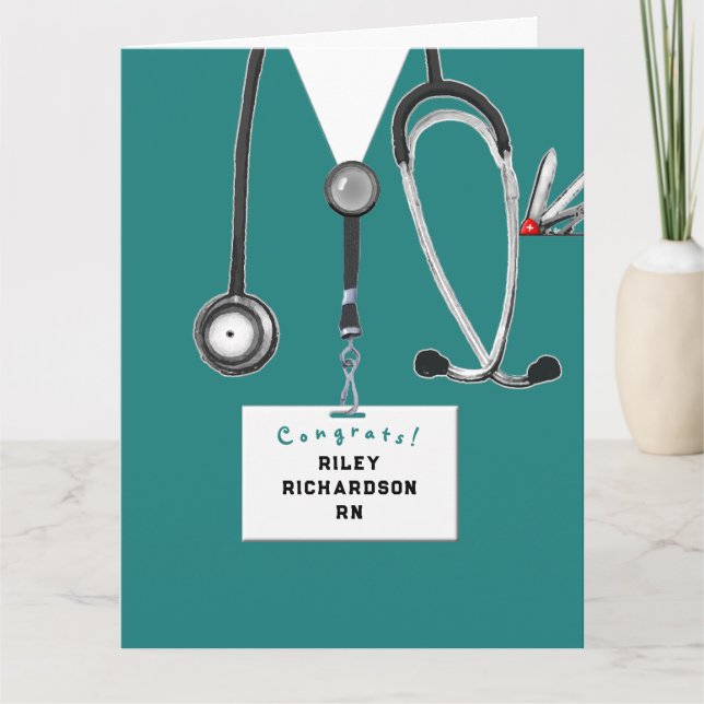 Tarjeta de graduación de enfermera titulada (Anverso)