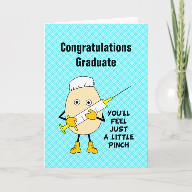 Tarjeta de graduación de enfermeras de pequeño gra (Anverso)