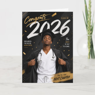 Tarjeta de Graduación de Enfermería 2026 - Hombre