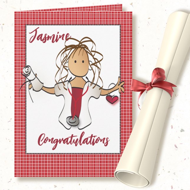 Tarjeta de graduación de enfermería para ella - En (Subido por el creador)
