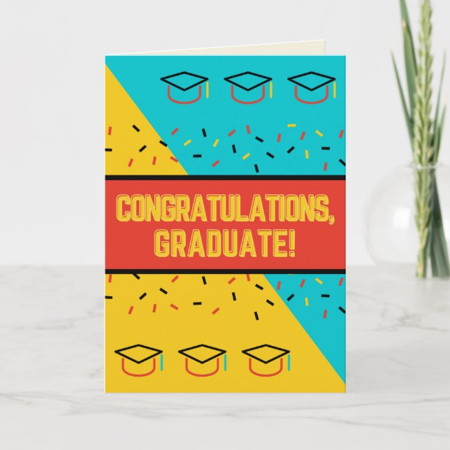 Tarjeta de graduación de felicitaciones (Anverso)