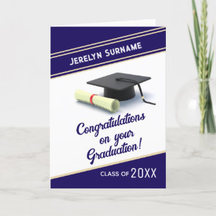Tarjeta de graduación de felicitaciones personaliz