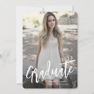 Tarjeta de Graduación de Foto de Script de Presupu