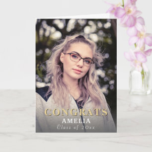 Tarjeta de graduación de fotos completa de congres