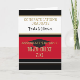 Tarjeta de graduación de grado asociado