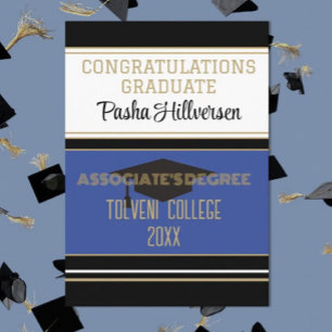 Tarjeta de graduación de grado asociado