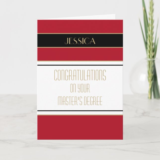 Tarjeta de graduación de grado de felicitaciones (Anverso)