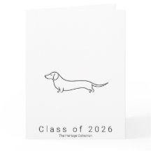 Tarjeta de Graduación de Gran Dachshund Clase de 2